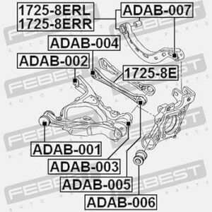 FEBEST AUDI A4/A6 REAR UPPER CONTROL ARM BUSHES IN KENYA