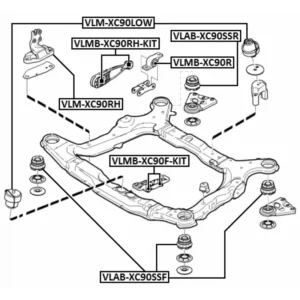 VOLVO XC90 ENGINE MOUNTS /MOUNTINGS IN KENYA ILLUSTRATION