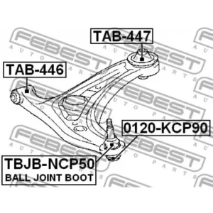 FEBEST FRONT TOYOTA VITZ KSP90 : IST NCP11# : BELTA KSP92 , SCP92 : RACTIS CONTROL ARM BUSH BUSHES PRICE IN KENYA