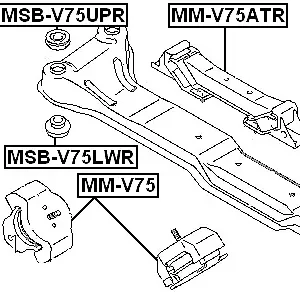 FEBEST MITSUBISHI PAJERO MONTERO V60 V70 V80 V90 ENGINE MOUNTINGS IN KENYA