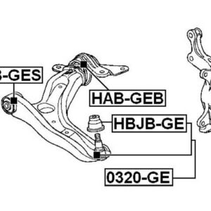 HONDA FIT ARM BUSHES ILLUSTRATION