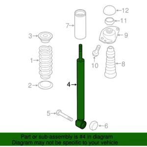 MEYLE AUDI A3 8L1 REAR SHOCK ABSORBER PART NO 19-029160 ILLUSTRATION IN KENYA