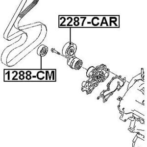 FEBEST LAND ROVER DISCOVERY 3:4 L319 , RANGE ROVER SPORT L320 FAN BELT PULLEY PART NO - 2287-CAR ILLUSTRATION