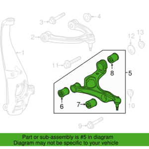 FEBEST PORSCHE CAYENNE : AUDI Q7 : VOLKSWAGEN TOUAREG FRONT RIGHT LOWER CONTROL ARM ASSEMBLY PART NO - 2324-7PFLR PRICE IN KENYA