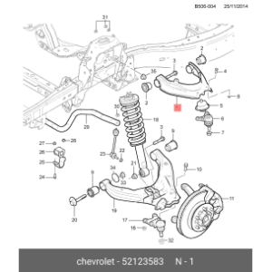 CHEVROLET TRAILBLAZER COLORADO FRONT UPPER CONTROL ARM BUSH BUSHES PRICE IN KENYA