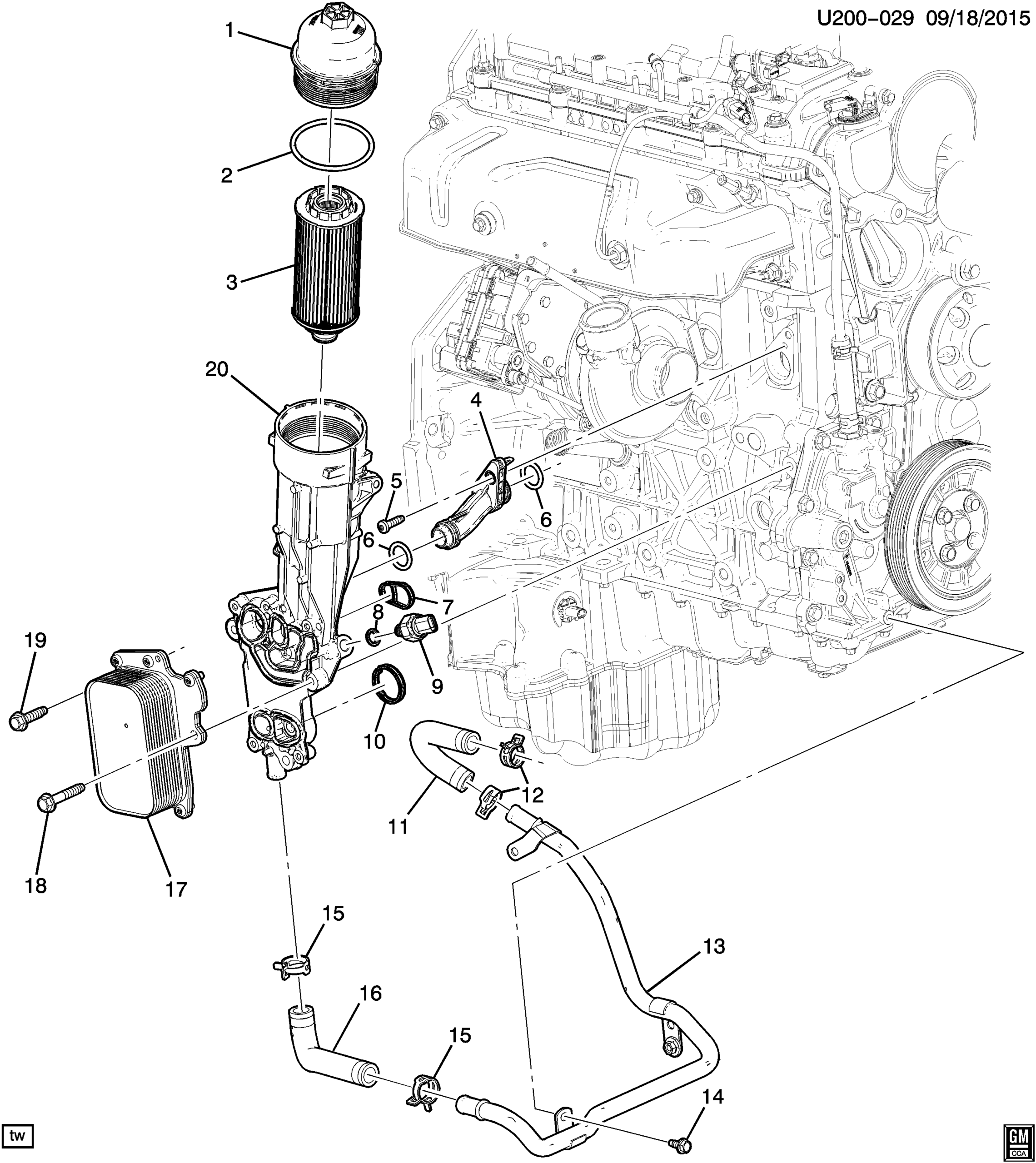 CHEVROLET TRAILBLAZER COLORADO OIL FILTER