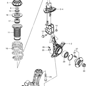 KYB SUZUKI SWIFT ZC72S 2010-2016 FRONT LEFT SHOCK ABSORBER PART NO : 338095