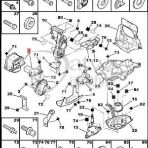 PEUGEOT 307 CITROEN C4  FRONT RIGHT ENGINE MOUNTING PRICE IN KENYA