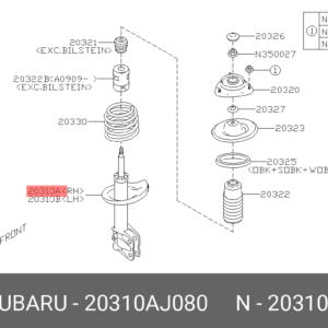 KYB SUBARU OUTBACK BR9 FRONT SHOCK ABSORBERS IN KENYA AT THE BEST PRICE