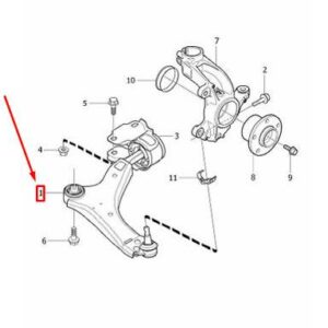 GSP VOLVO V60 / S60 / XC60 FRONT CONTROL ARM (SMALL) BUSHES IN KENYA 